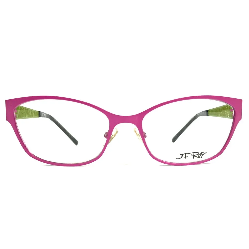 J.F. Rey Eyeglasses Frames JF2588 8242 Matte Pink Green Cat Eye 54-16-140